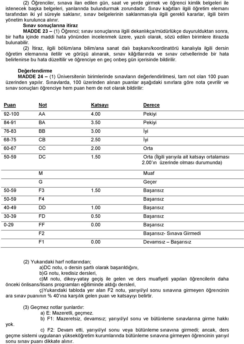 Sınav sonuçlarına itiraz MADDE 23 (1) Öğrenci; sınav sonuçlarına ilgili dekanlıkça/müdürlükçe duyurulduktan sonra, bir hafta içinde maddi hata yönünden incelenmek üzere, yazılı olarak, sözü edilen