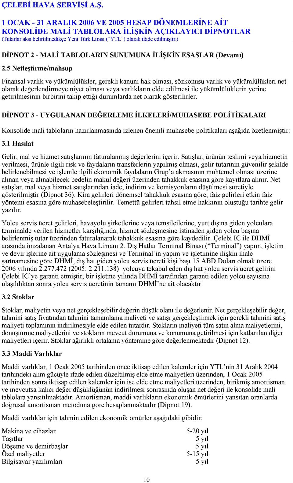 yükümlülüklerin yerine getirilmesinin birbirini takip ettiği durumlarda net olarak gösterilirler.