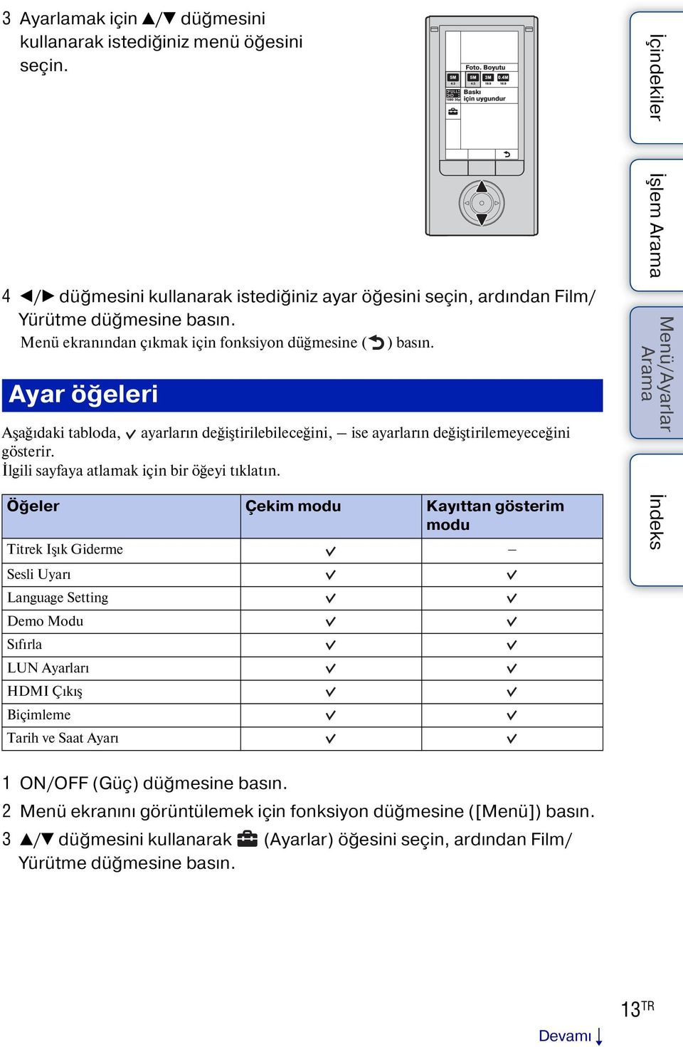 İlgili sayfaya atlamak için bir öğeyi tıklatın.