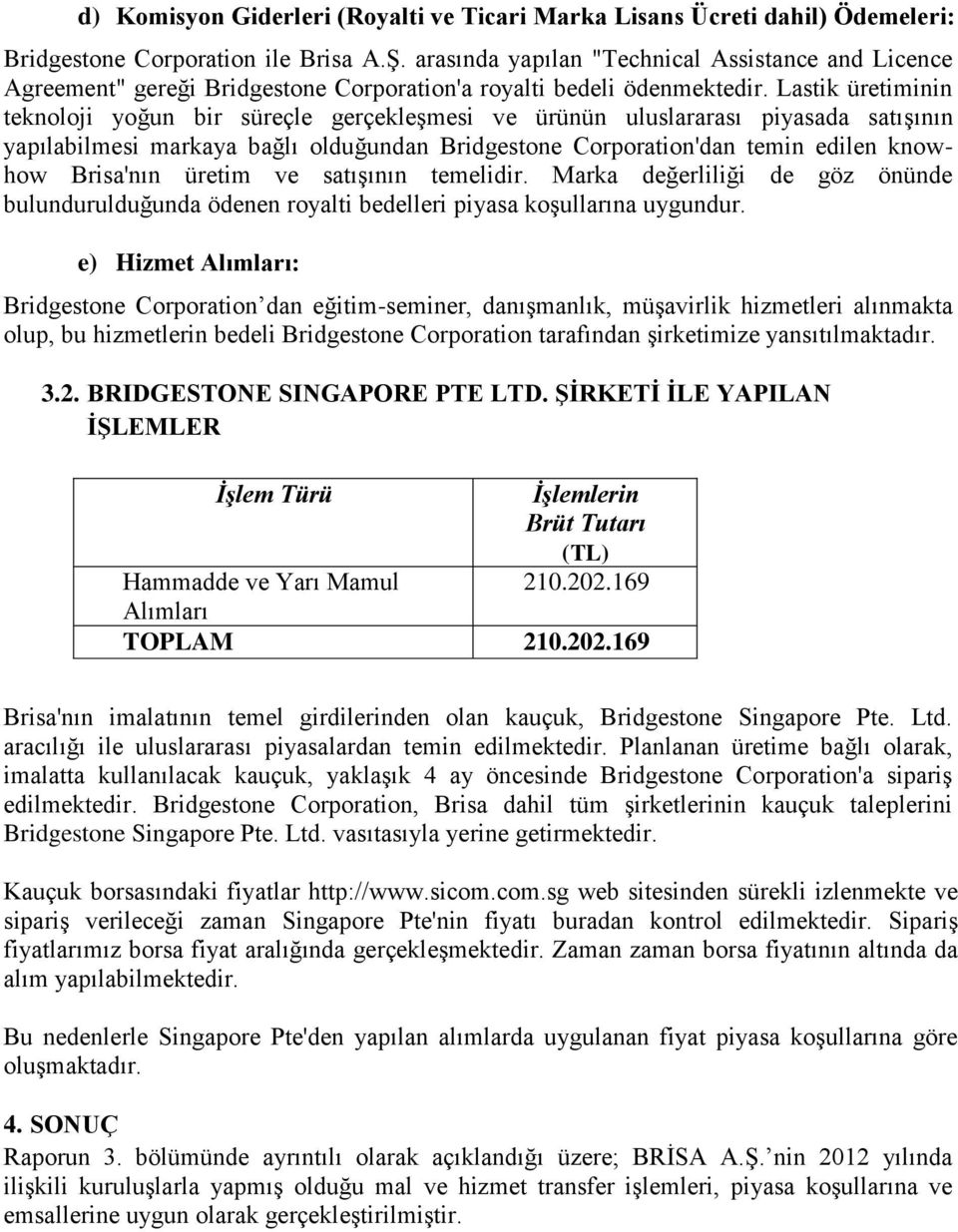 Lastik üretiminin teknoloji yoğun bir süreçle gerçekleşmesi ve ürünün uluslararası piyasada satışının yapılabilmesi markaya bağlı olduğundan Bridgestone Corporation'dan temin edilen knowhow Brisa'nın