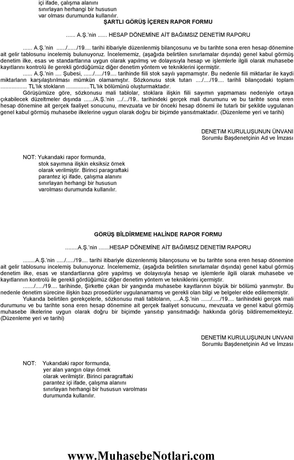 Đncelememiz, (aşağıda belirtilen sınırlamalar dışında) genel kabul görmüş denetim ilke, esas ve standartlarına uygun olarak yapılmış ve dolayısıyla hesap ve işlemlerle ilgili olarak muhasebe