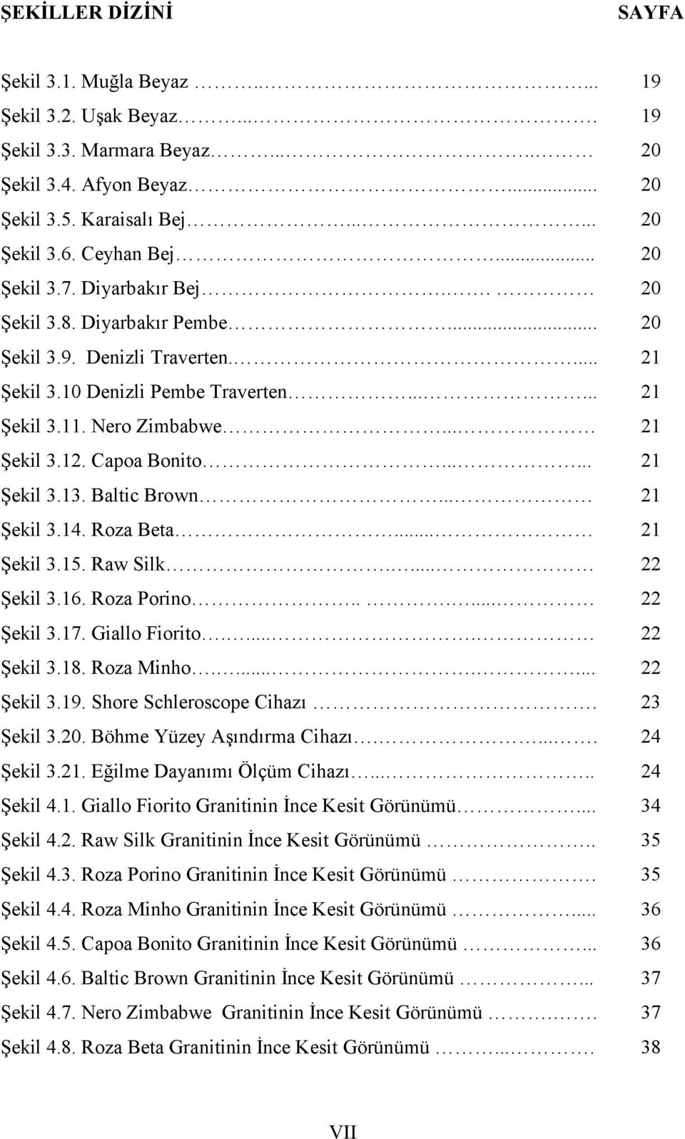 Capoa Bonito...... 21 Şekil 3.13. Baltic Brown... 21 Şekil 3.14. Roza Beta... 21 Şekil 3.15. Raw Silk.... 22 Şekil 3.16. Roza Porino...... 22 Şekil 3.17. Giallo Fiorito..... 22 Şekil 3.18. Roza Minho.