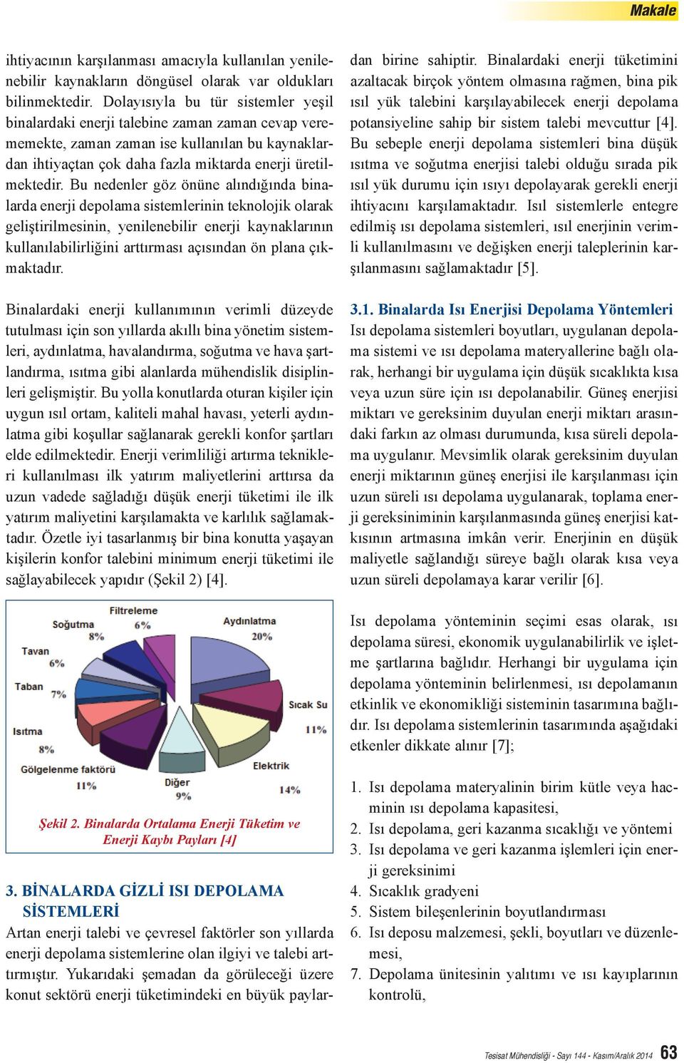 Bu nedenler göz önüne alındığında binalarda enerji depolama sistemlerinin teknolojik olarak geliştirilmesinin, yenilenebilir enerji kaynaklarının kullanılabilirliğini arttırması açısından ön plana