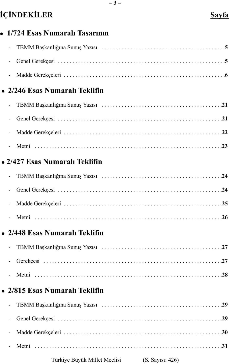 ........................................................21 - Madde Gerekçeleri.......................................................22 - Metni.