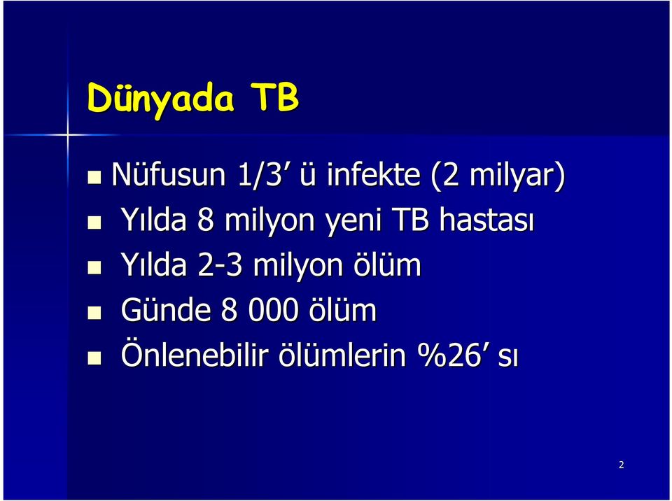 hastası Yılda 2-32 3 milyon ölüm