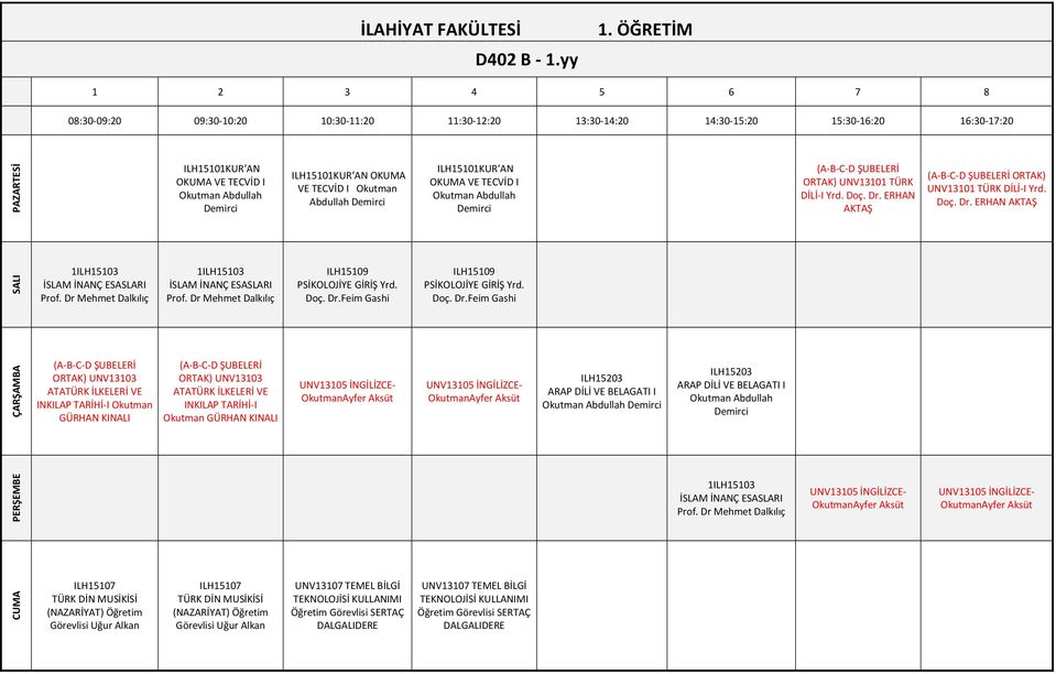 Abdullah ORTAK) UNV13101 TÜRK