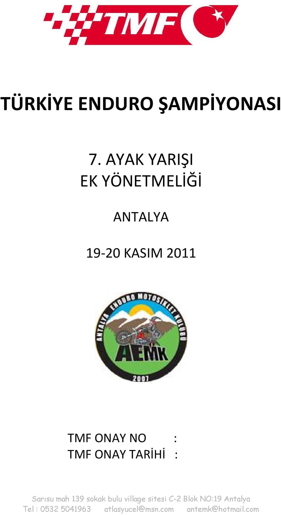 ANTALYA 19-20 KASIM 2011 TMF