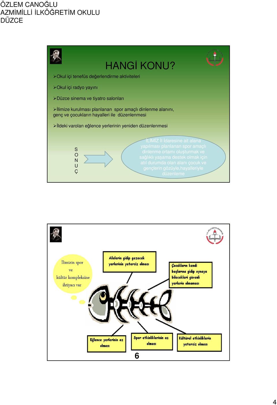 eğlence yerlerinin yeniden düzenlenmesi S O N U Ç İLİMİZ İl İdaresine ait alana yapılması planlanan spor amaçlı dinlenme