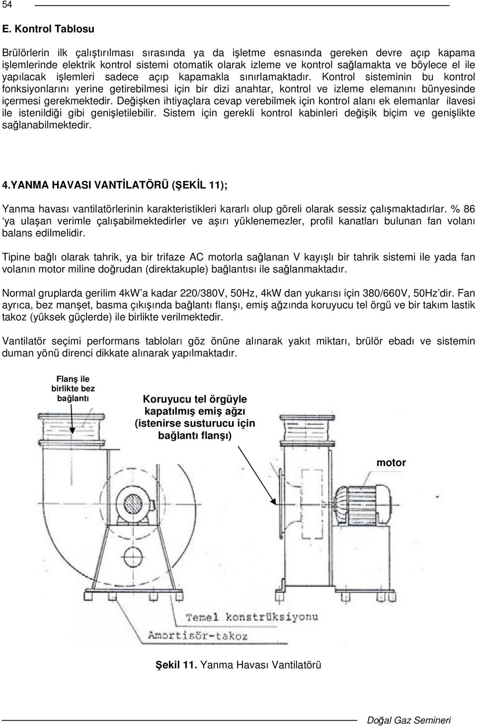 Kontrol sisteminin bu kontrol fonksiyonlarını yerine getirebilmesi için bir dizi anahtar, kontrol ve izleme elemanını bünyesinde içermesi gerekmektedir.