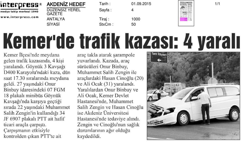 Sayfa : 4 GAZETE ANTALYA