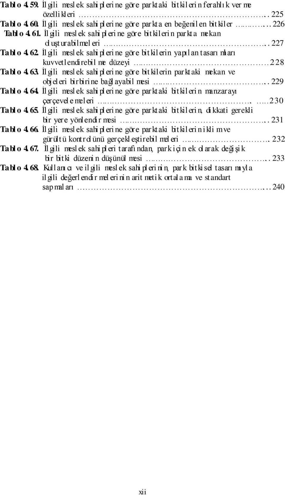 İlgili meslek sahi pleri ne göre bit kilerin yapılan tasarı ml arı kuvvetlendirebil me düzeyi 228 Tabl o 4. 63.