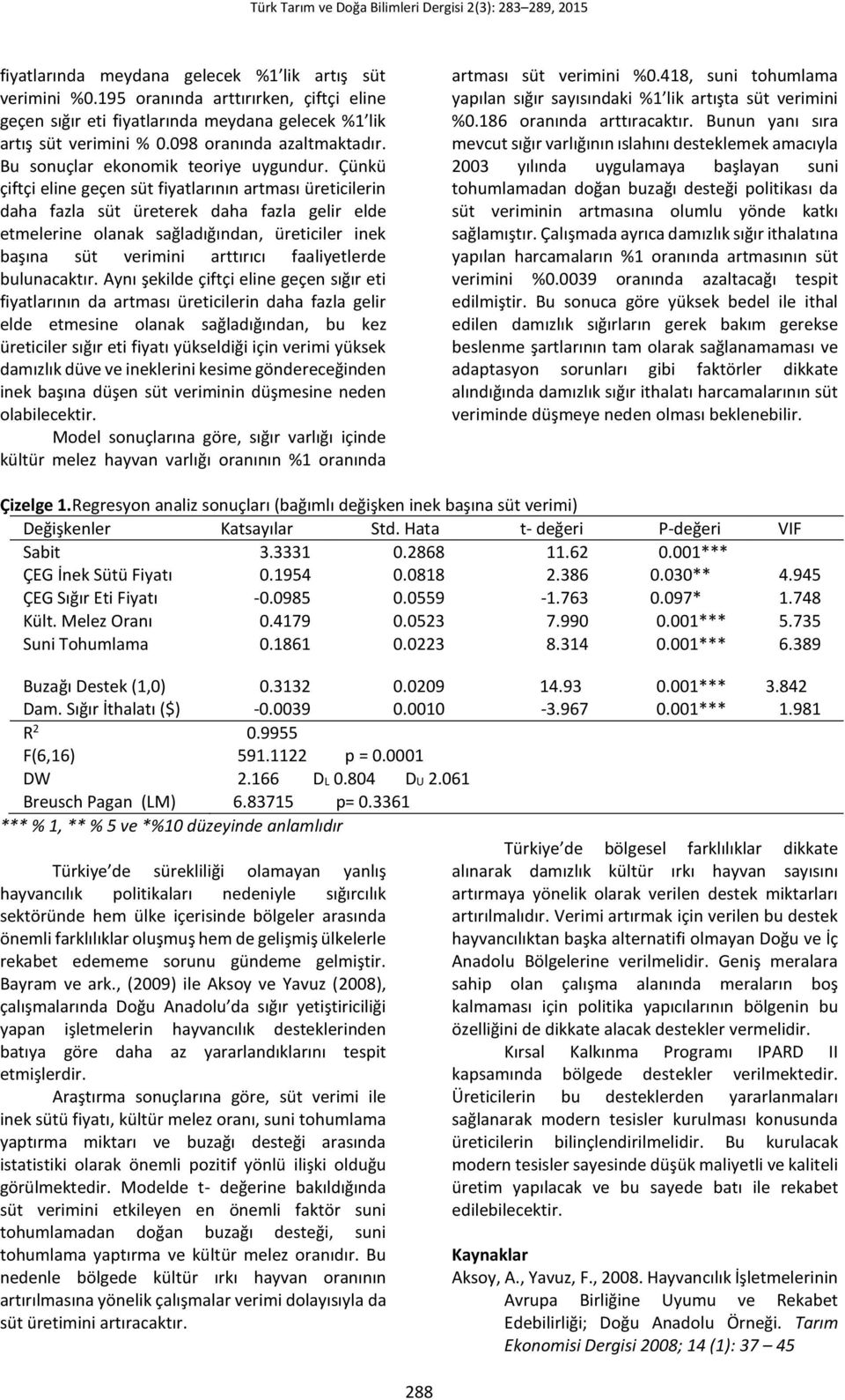 Çünkü çiftçi eline geçen süt fiyatlarının artması üreticilerin daha fazla süt üreterek daha fazla gelir elde etmelerine olanak sağladığından, üreticiler inek başına süt verimini arttırıcı