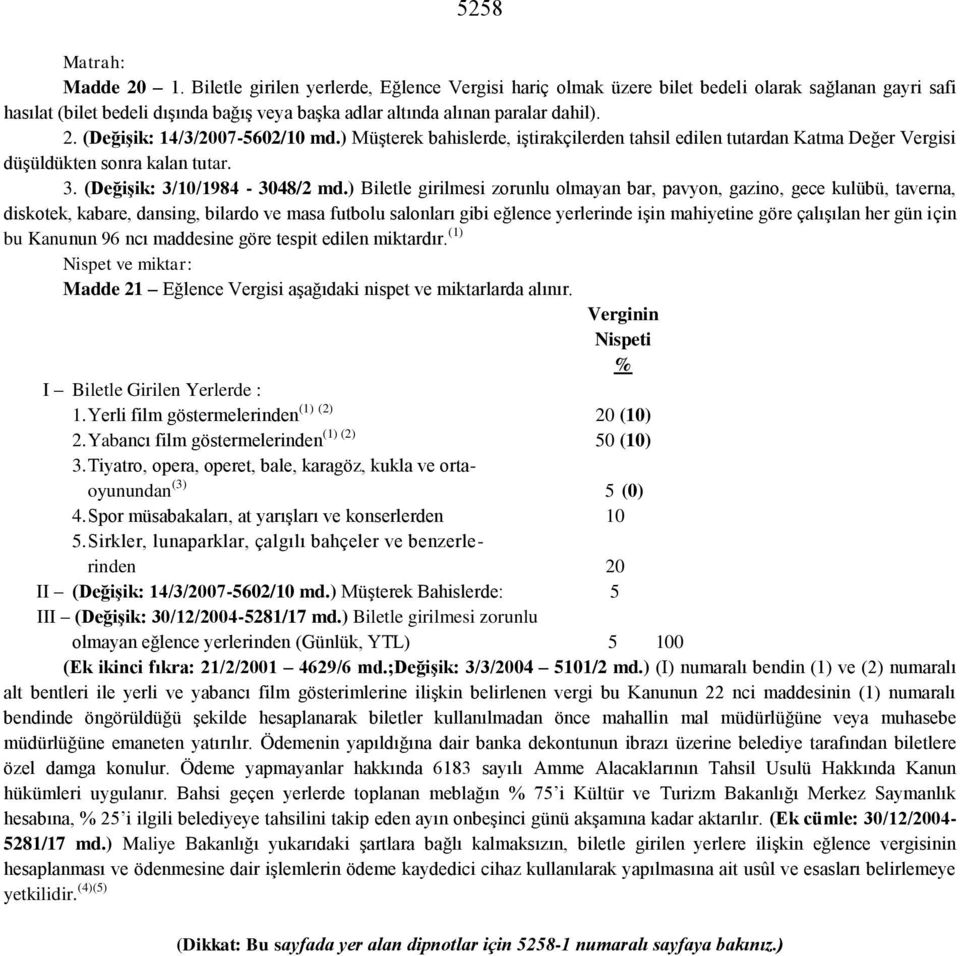 (Değişik: 14/3/2007-5602/10 md.) Müşterek bahislerde, iştirakçilerden tahsil edilen tutardan Katma Değer Vergisi düşüldükten sonra kalan tutar. 3. (Değişik: 3/10/1984-3048/2 md.