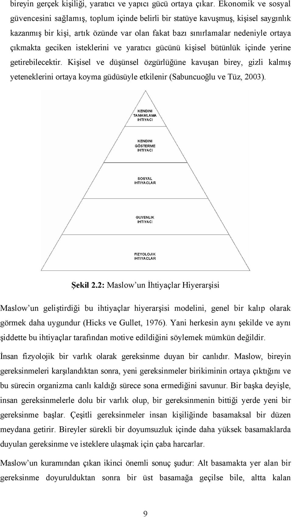 geciken isteklerini ve yaratıcı gücünü kişisel bütünlük içinde yerine getirebilecektir.