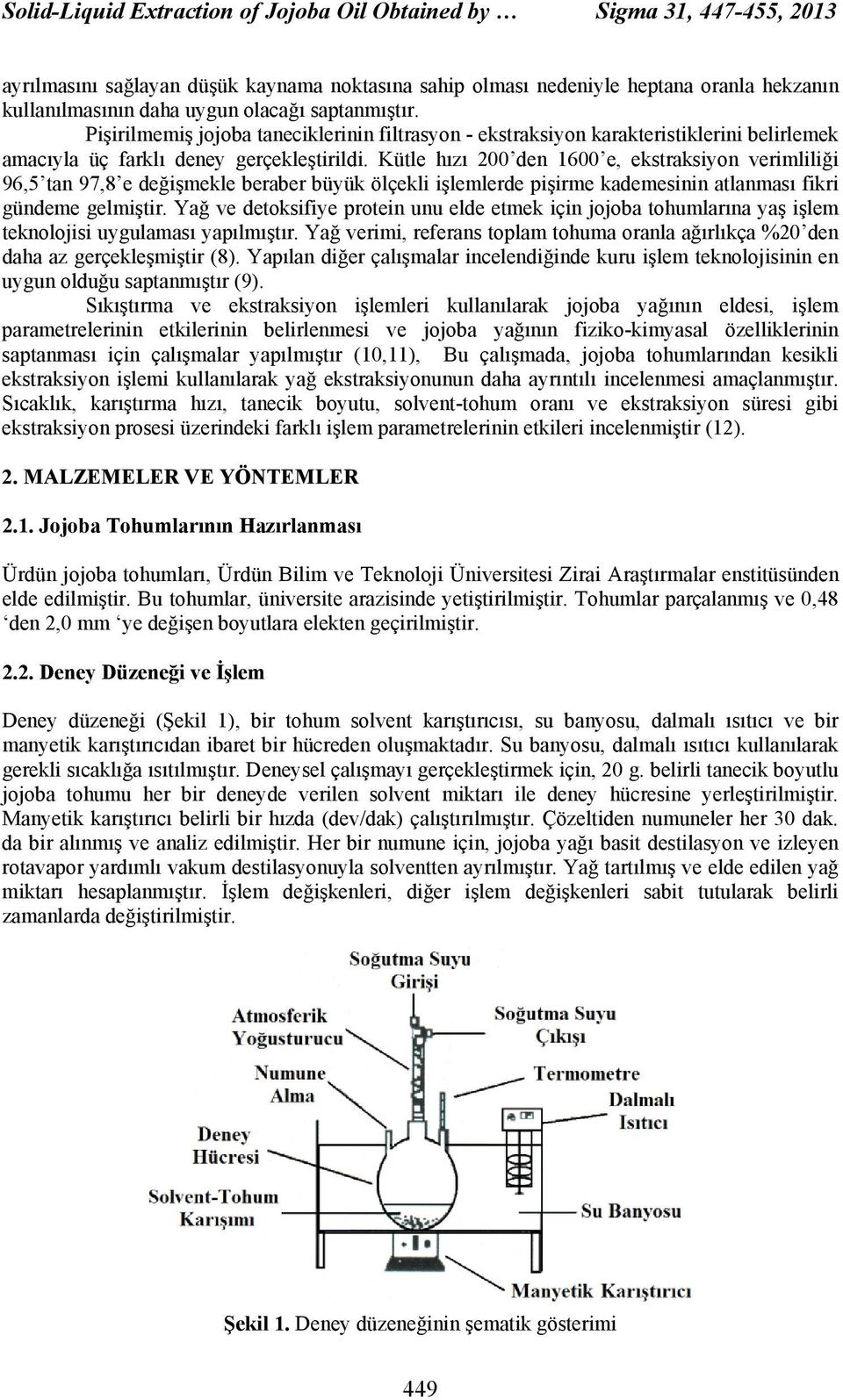 Kütle hızı 200 den 1600 e, ekstraksiyon verimliliği 96,5 tan 97,8 e değişmekle beraber büyük ölçekli işlemlerde pişirme kademesinin atlanması fikri gündeme gelmiştir.