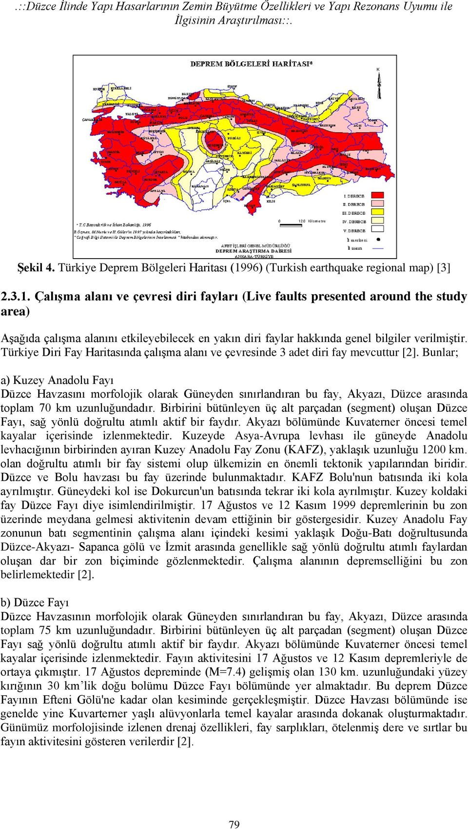 96) (Turkish earthquake regional map) [3] 2.3.1.