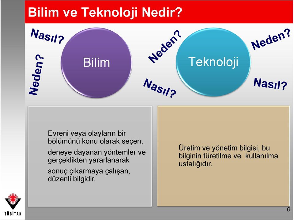 seçen, deneye dayanan yöntemler ve gerçeklikten yararlanarak sonuç