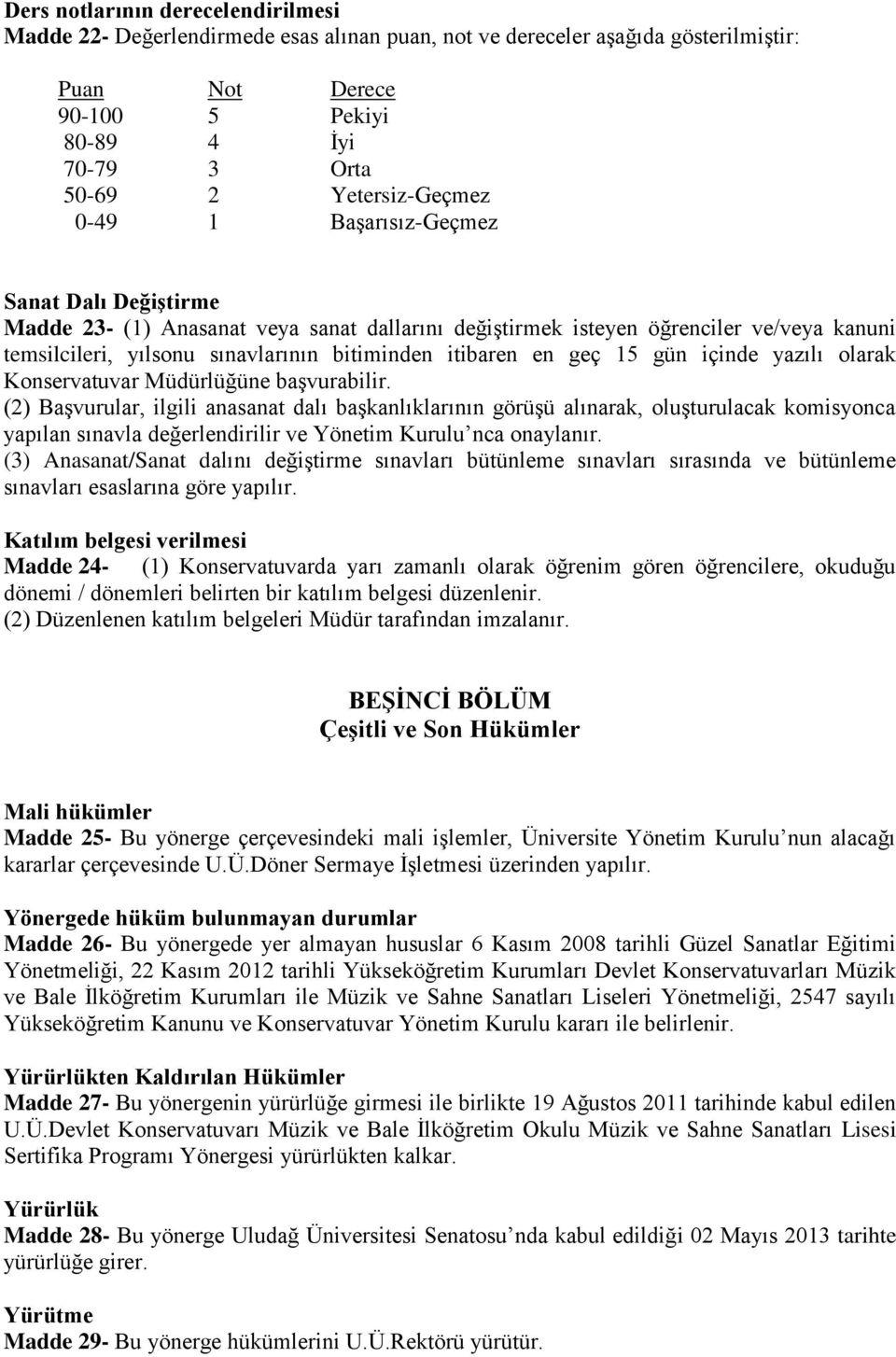 itibaren en geç 15 gün içinde yazılı olarak Konservatuvar Müdürlüğüne başvurabilir.