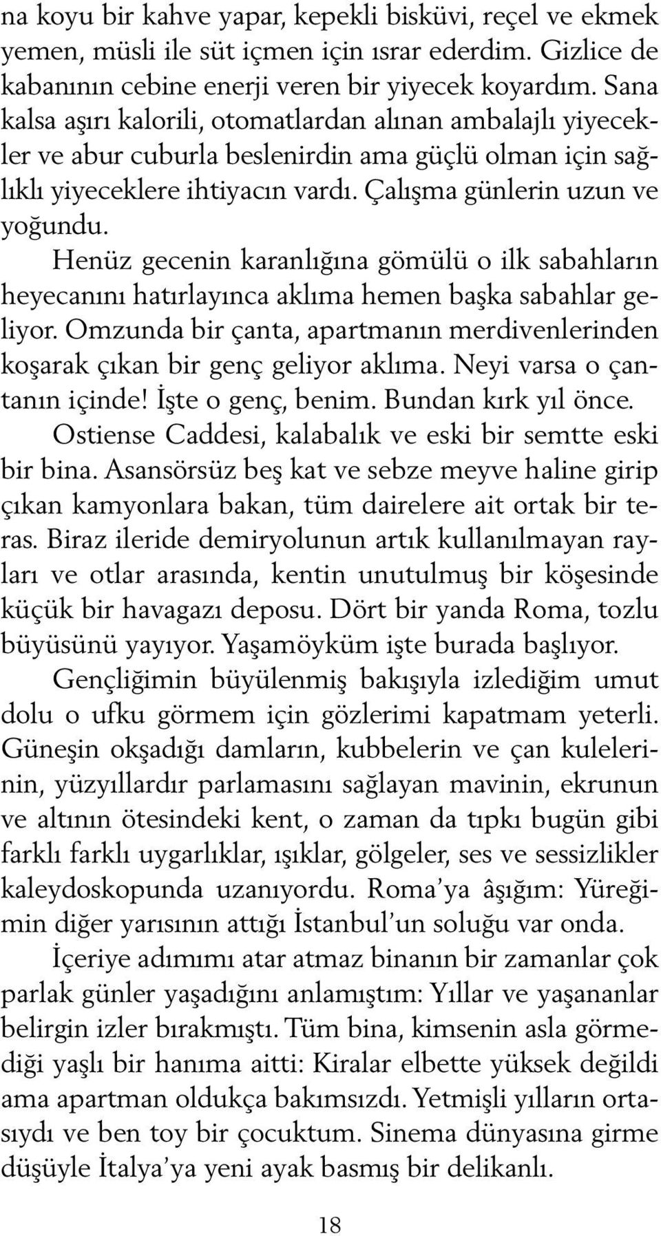 Henüz gecenin karanlığına gömülü o ilk sabahların heyecanını hatırlayınca aklıma hemen başka sabahlar geliyor. Omzunda bir çanta, apartmanın merdivenlerinden koşarak çıkan bir genç geliyor aklıma.