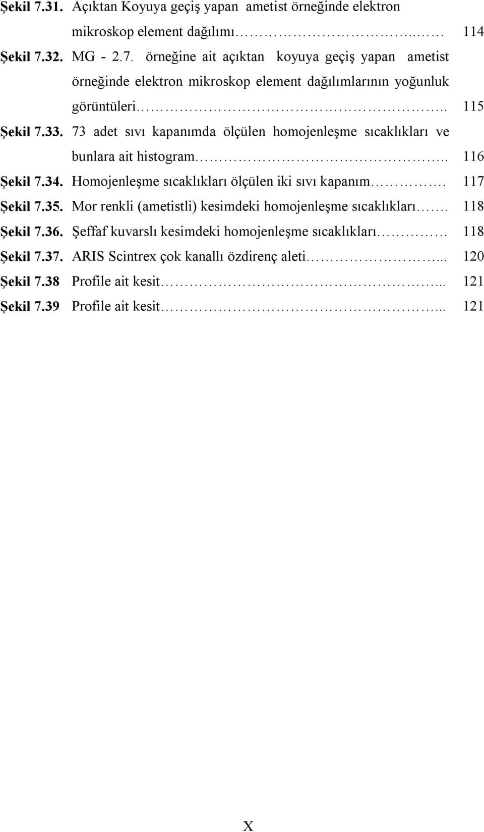 örneğine ait açıktan koyuya geçiş yapan ametist örneğinde elektron mikroskop element dağılımlarının yoğunluk görüntüleri.