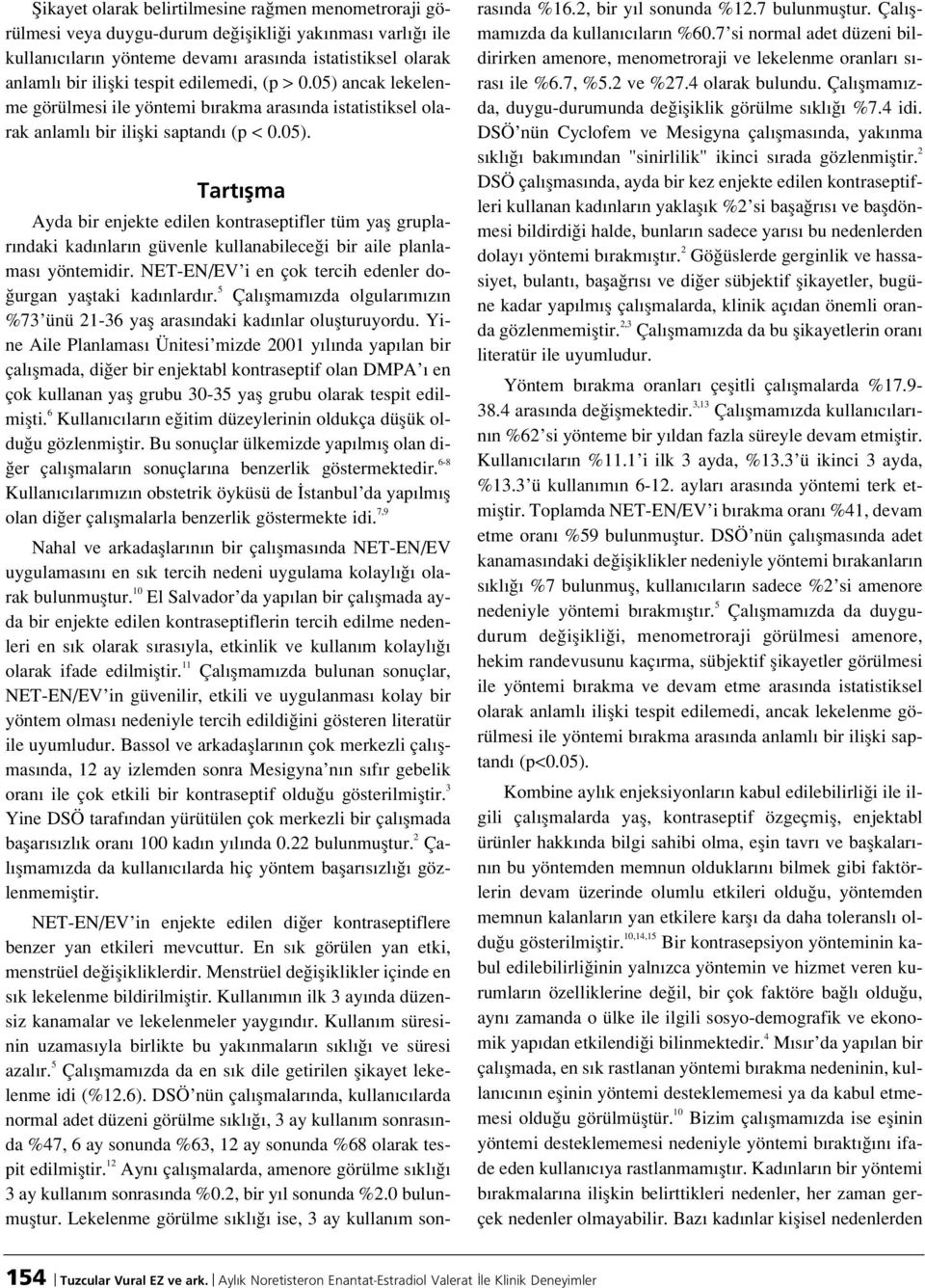 NET-EN/EV i en çok tercih edenler do- urgan yafltaki kad nlard r. 5 Çal flmam zda olgular m z n %73 ünü 21-36 yafl aras ndaki kad nlar oluflturuyordu.