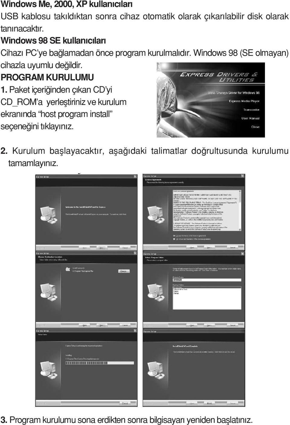 PROGRAM KURULUMU 1.