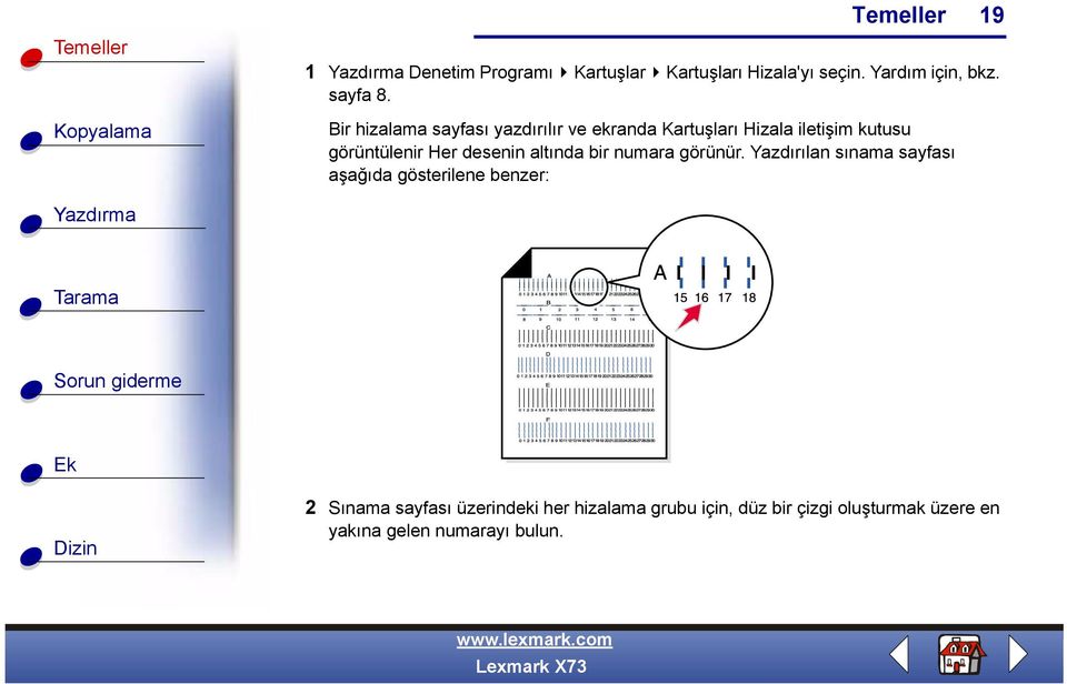 desenin altında bir numara görünür.