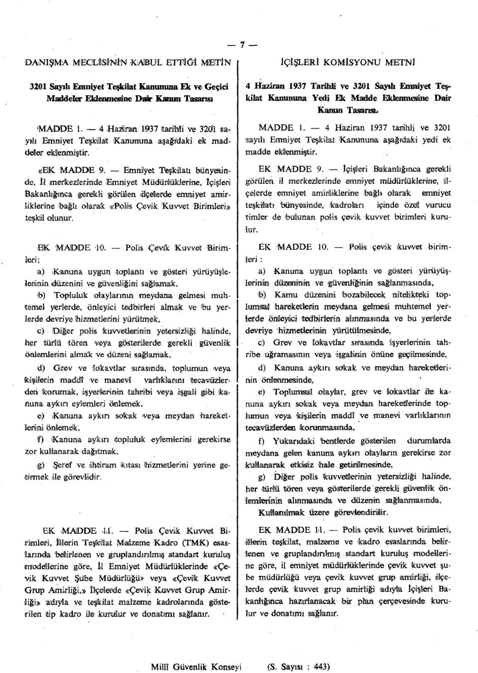 Emniyet Teşkilatı bünyesinde, İl merkezlerinde Emniyet Müdürlüklerine, İçişleri Bakanlığınca gerekli görülen (ilçelerde emniyet amirliklerine bağlı olarak «'Polis Çevik Kuvvet Birimleri» teşkıil