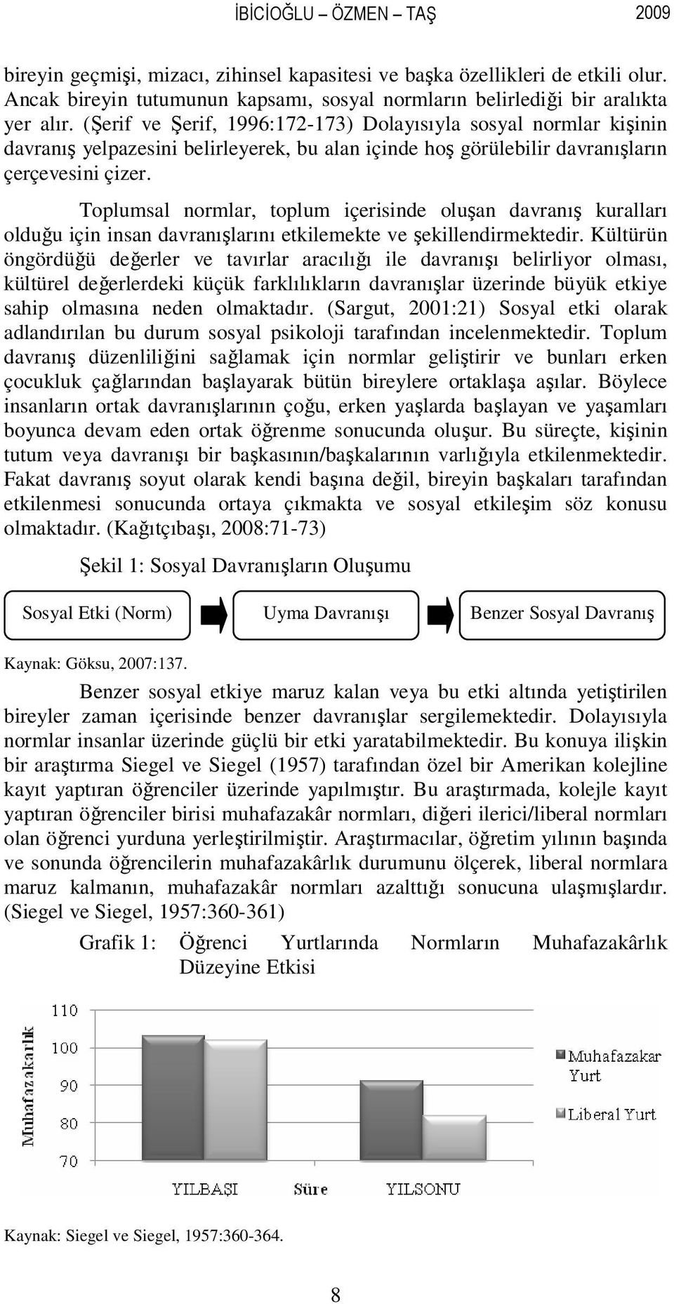 Toplumsal normlar, toplum içerisinde oluşan davranış kuralları olduğu için insan davranışlarını etkilemekte ve şekillendirmektedir.