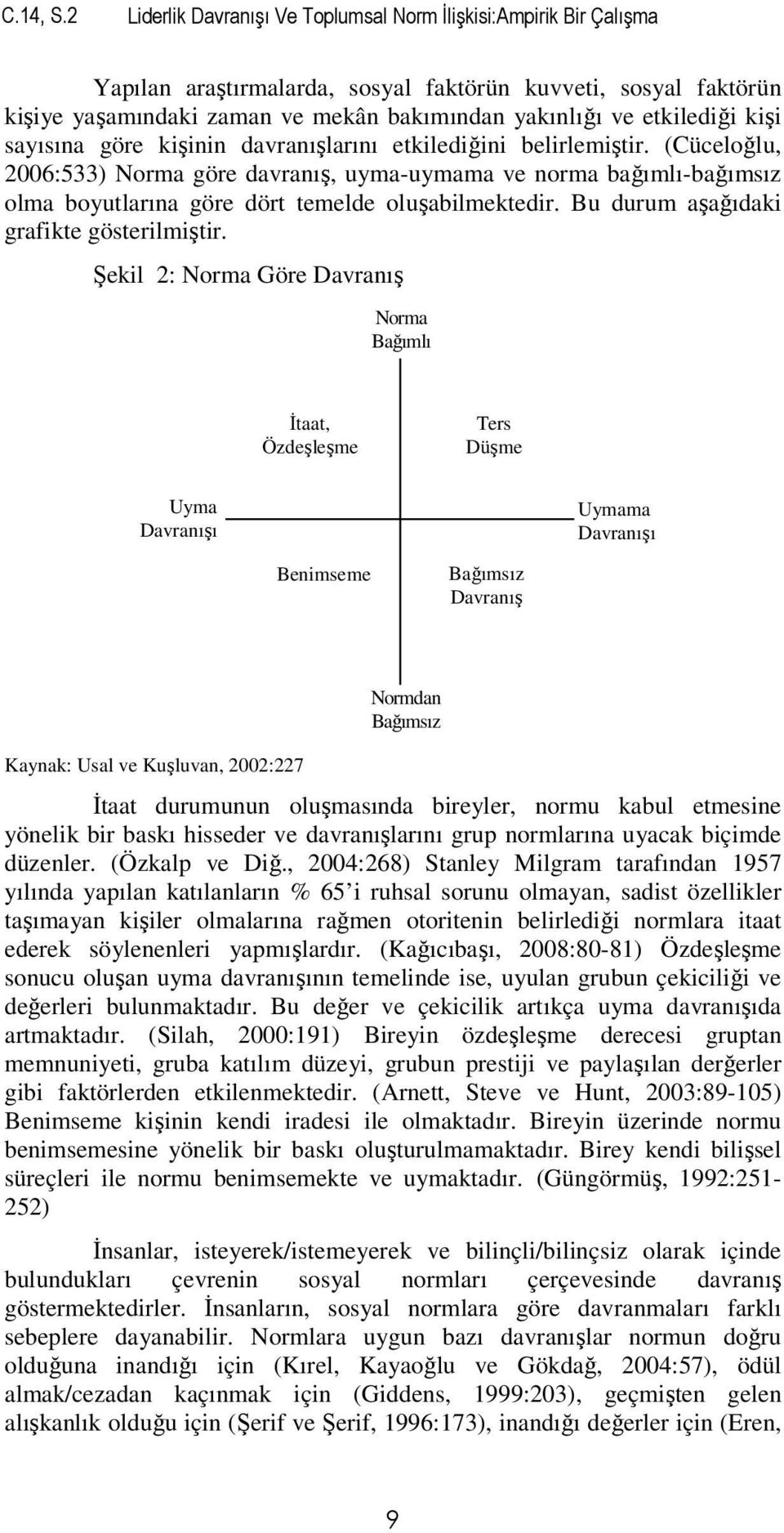 etkilediği kişi sayısına göre kişinin davranışlarını etkilediğini belirlemiştir.