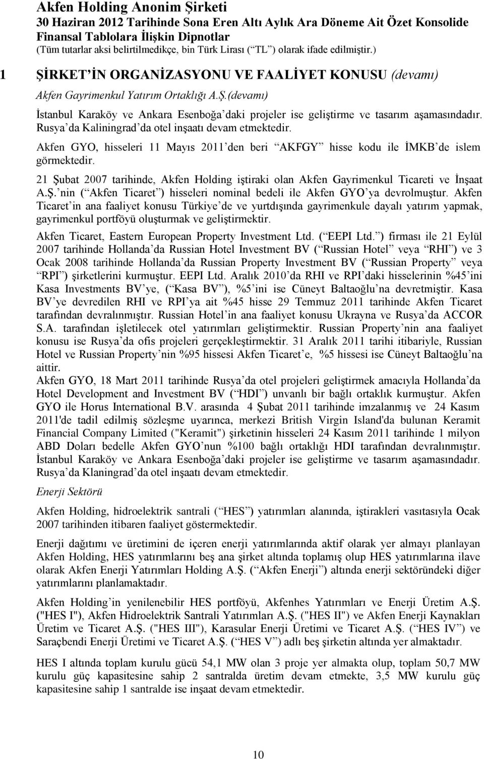 21 Şubat 2007 tarihinde, Akfen Holding iştiraki olan Akfen Gayrimenkul Ticareti ve İnşaat A.Ş. nin ( Akfen Ticaret ) hisseleri nominal bedeli ile Akfen GYO ya devrolmuştur.