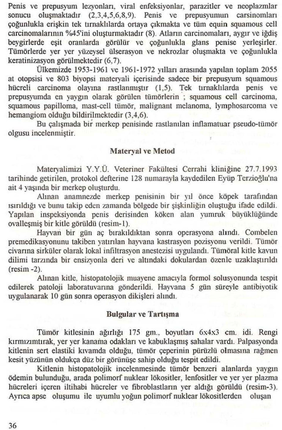 Atların carcinomalan, aygır ve ig.diş bcygirlerde eşit oranlarda görülür ve çoğunlukla glans penise yerleşir l er.