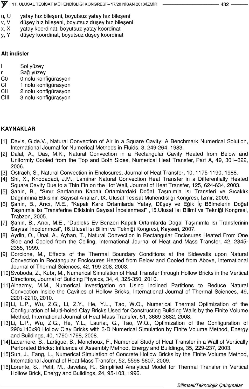 , Natural Convection of Air in a Square Cavity: A Benchmark Numerical Solution, International Journal for Numerical Methods in Fluids, 3, 249-264, 1983. [2] Dalal, A., Das, M.K.