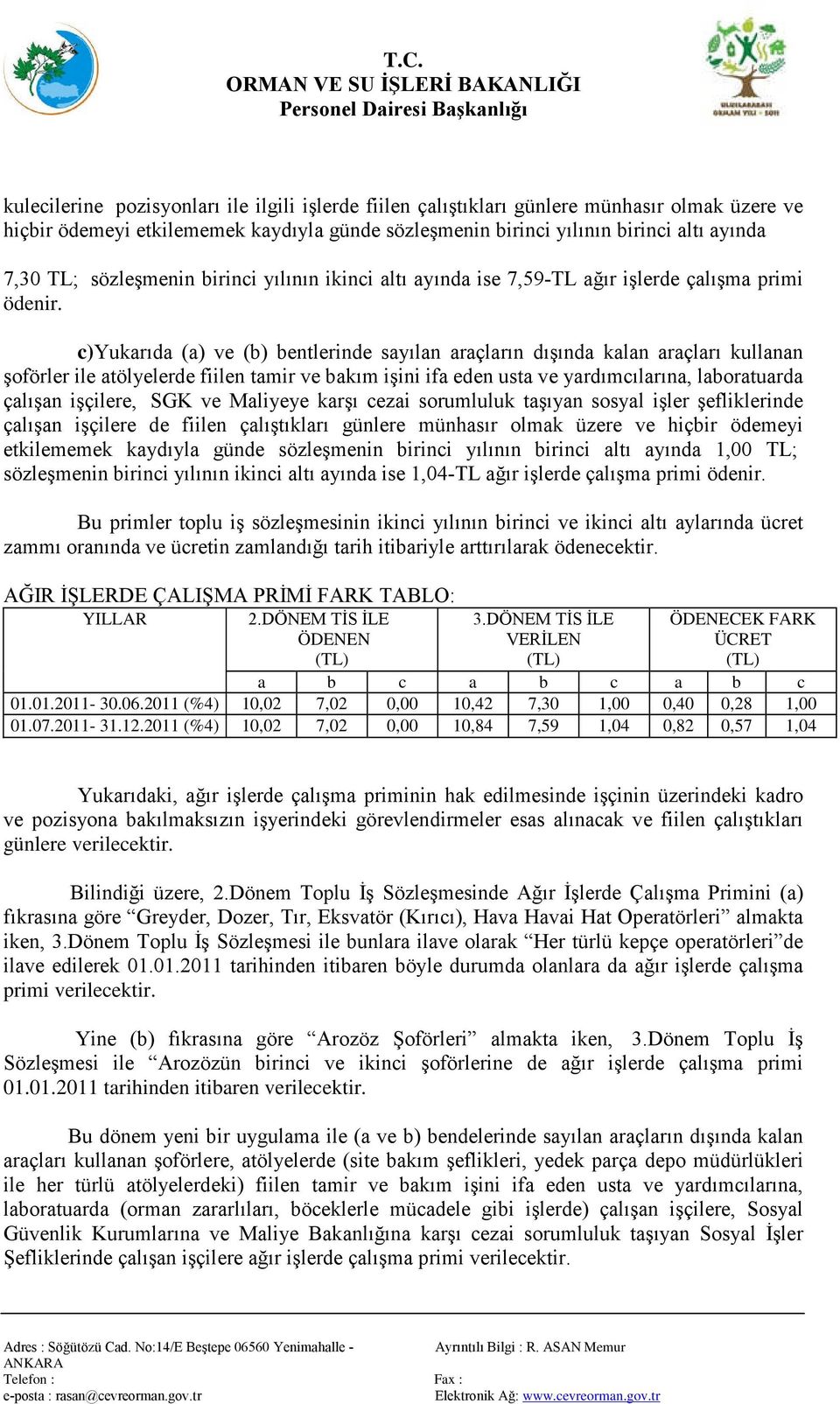 c)yukarıda (a) ve (b) bentlerinde sayılan araçların dışında kalan araçları kullanan şoförler ile atölyelerde fiilen tamir ve bakım işini ifa eden usta ve yardımcılarına, laboratuarda çalışan