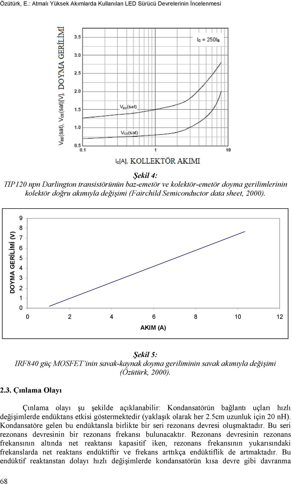 değişimi (Fairchild Semiconductor data sheet, 2000).