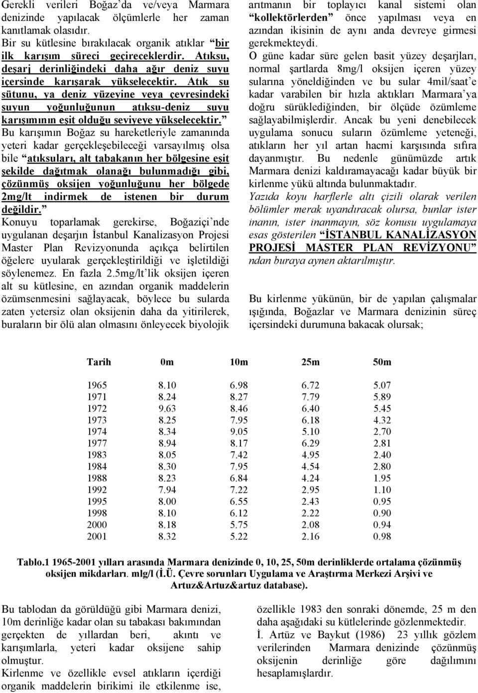 Atık su sütunu, ya deniz yüzeyine veya çevresindeki suyun yoğunluğunun atıksu-deniz suyu karışımının eşit olduğu seviyeye yükselecektir.