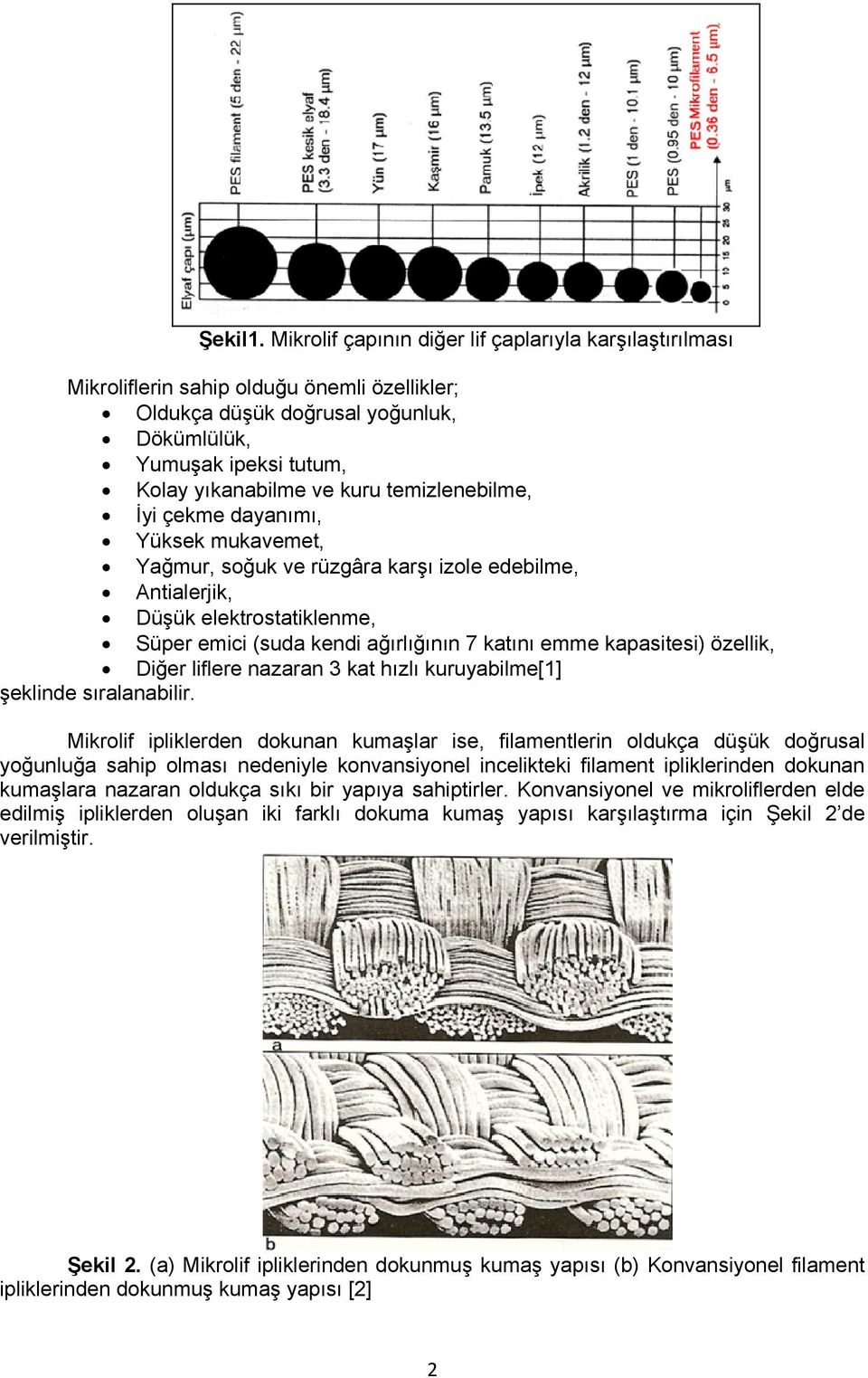 temizlenebilme, İyi çekme dayanımı, Yüksek mukavemet, Yağmur, soğuk ve rüzgâra karşı izole edebilme, Antialerjik, Düşük elektrostatiklenme, Süper emici (suda kendi ağırlığının 7 katını emme