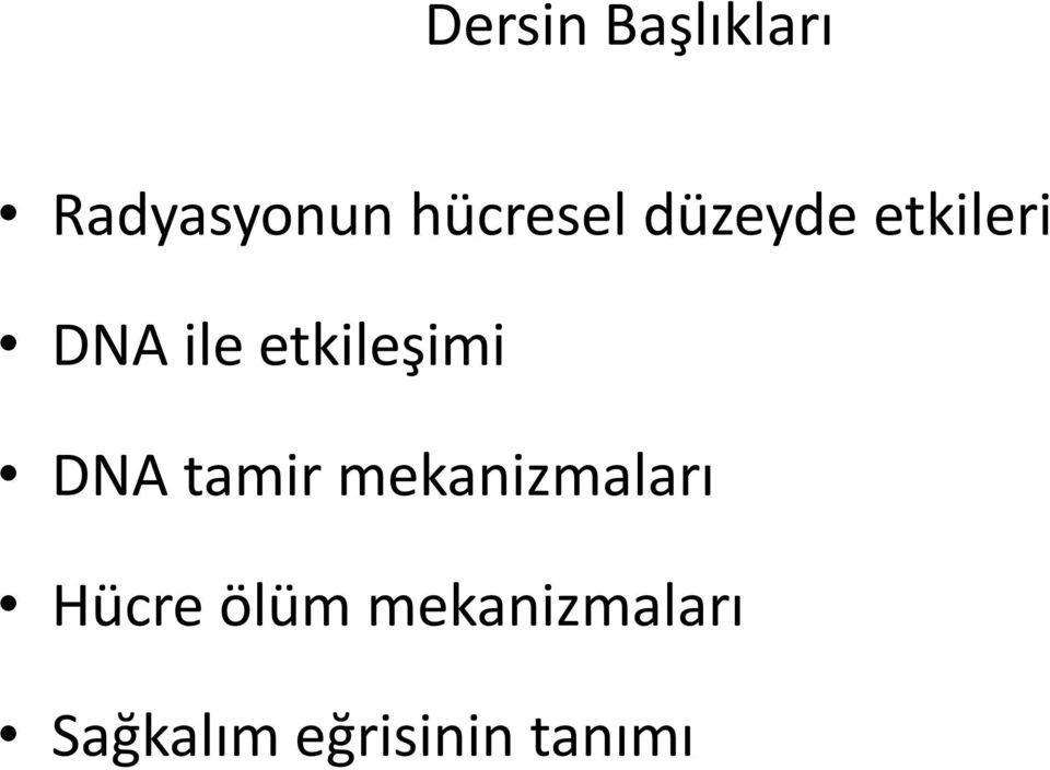 etkileşimi DNA tamir mekanizmaları