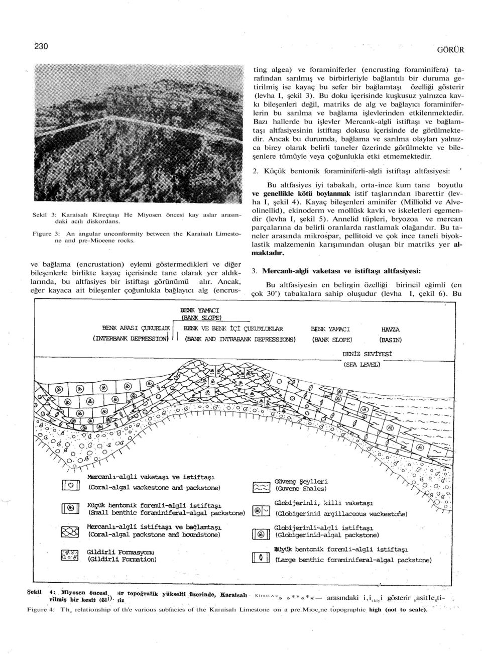 kayaç bu sefer bir bağlamtaşı özelliği gösterir (levha I, şekil 3).