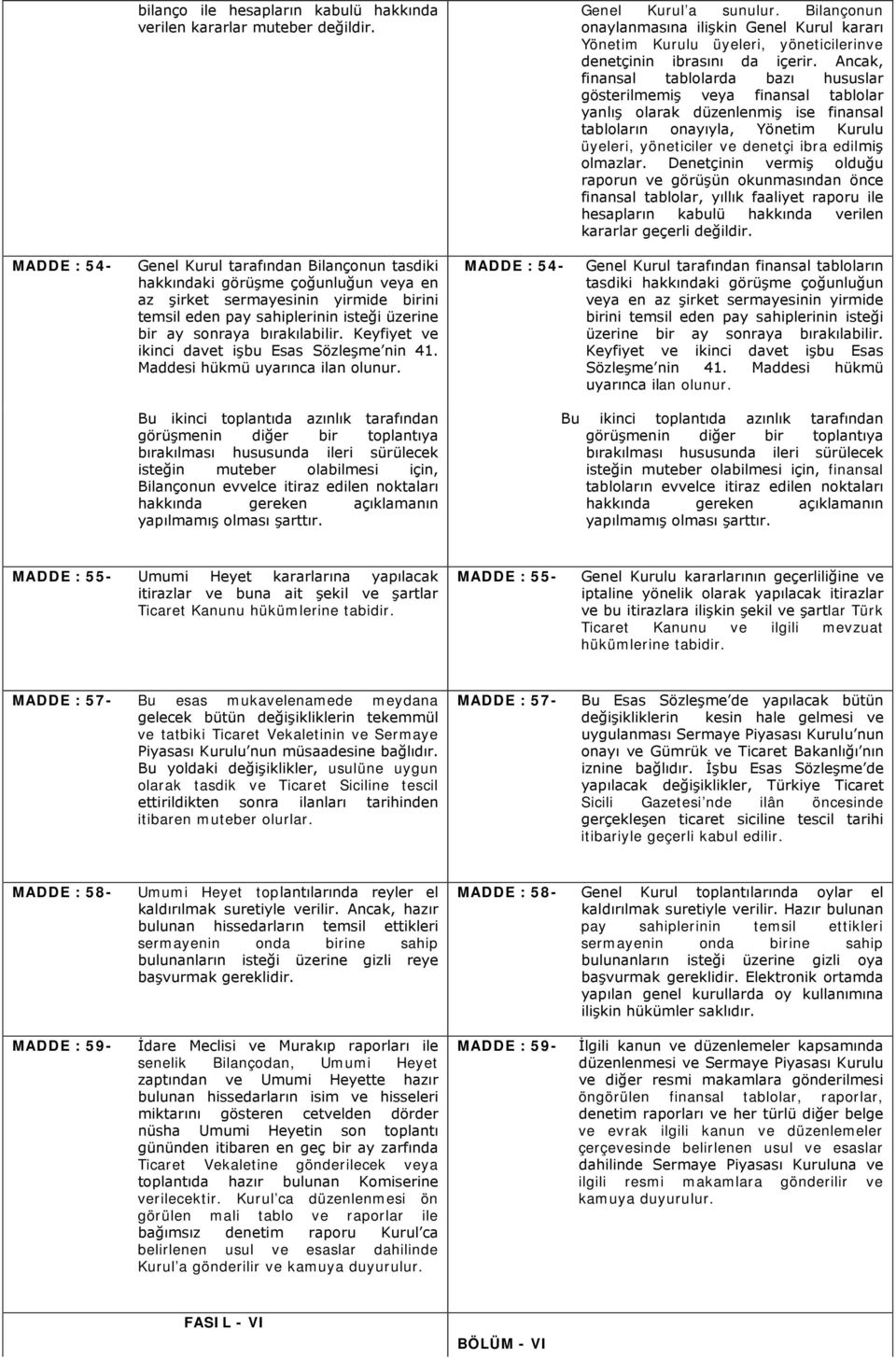 Ancak, finansal tablolarda bazı hususlar gösterilmemiş veya finansal tablolar yanlış olarak düzenlenmiş ise finansal tabloların onayıyla, Yönetim Kurulu üyeleri, yöneticiler ve denetçi ibra edilmiş