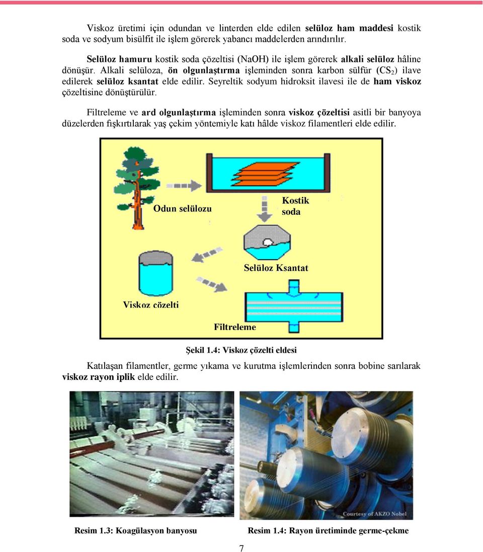 Alkali selüloza, ön olgunlaģtırma iģleminden sonra karbon sülfür (CS 2 ) ilave edilerek selüloz ksantat elde edilir. Seyreltik sodyum hidroksit ilavesi ile de ham viskoz çözeltisine dönüģtürülür.