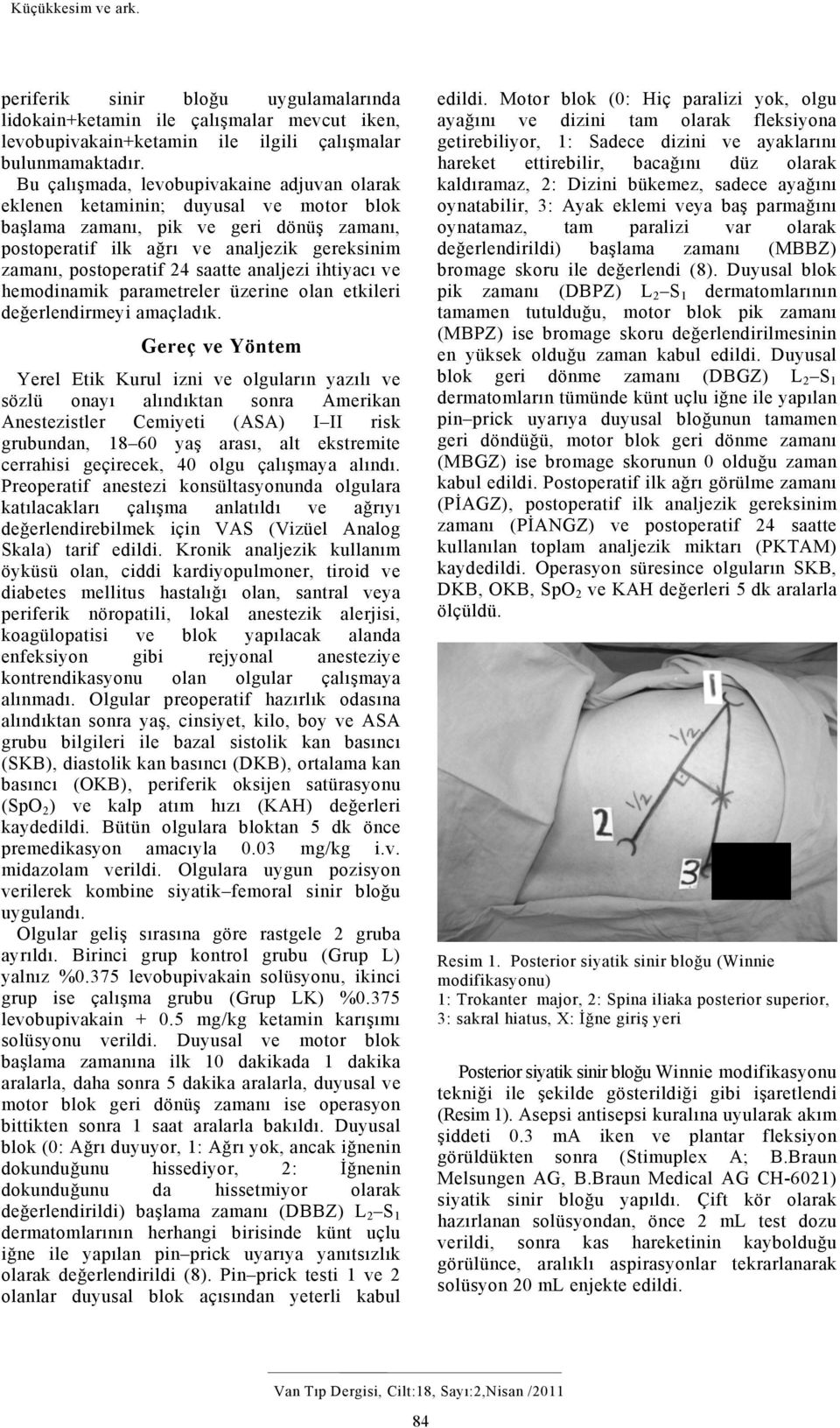 saatte analjezi ihtiyacı ve hemodinamik parametreler üzerine olan etkileri değerlendirmeyi amaçladık.