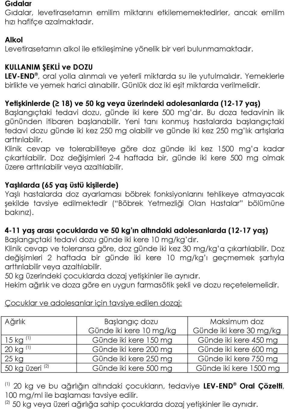 Yetişkinlerde ( 18) ve 50 kg veya üzerindeki adolesanlarda (12-17 yaş) Başlangıçtaki tedavi dozu, günde iki kere 500 mg dır. Bu doza tedavinin ilk gününden itibaren başlanabilir.