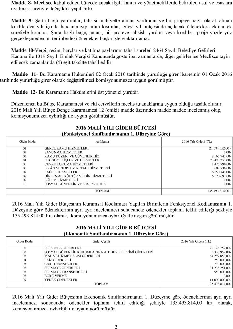 eklenmek suretiyle konulur. Şarta bağlı bağış amacı, bir projeye tahsisli yardım veya krediler, proje yüzde yüz gerçekleşmeden bu tertiplerdeki ödenekler başka işlere aktarılamaz.