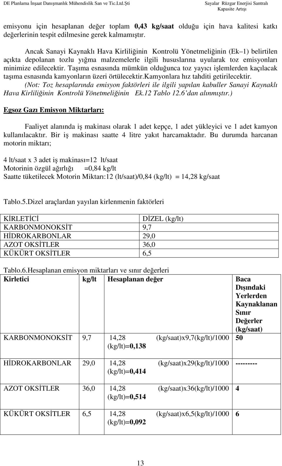 Taşıma esnasında mümkün olduğunca toz yayıcı işlemlerden kaçılacak taşıma esnasında kamyonların üzeri örtülecektir.kamyonlara hız tahditi getirilecektir.