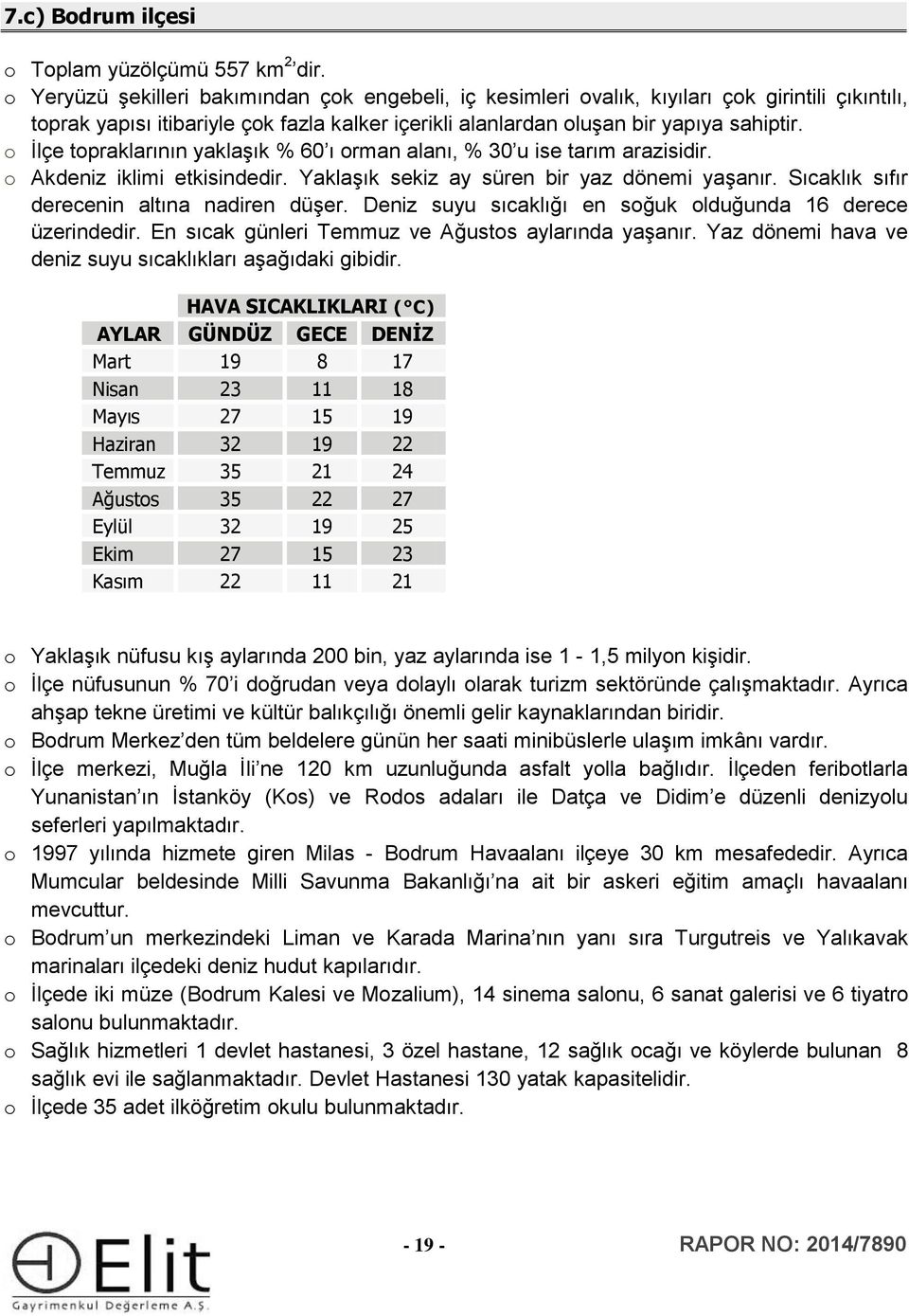 o İlçe topraklarının yaklaşık % 60 ı orman alanı, % 30 u ise tarım arazisidir. o Akdeniz iklimi etkisindedir. Yaklaşık sekiz ay süren bir yaz dönemi yaşanır.