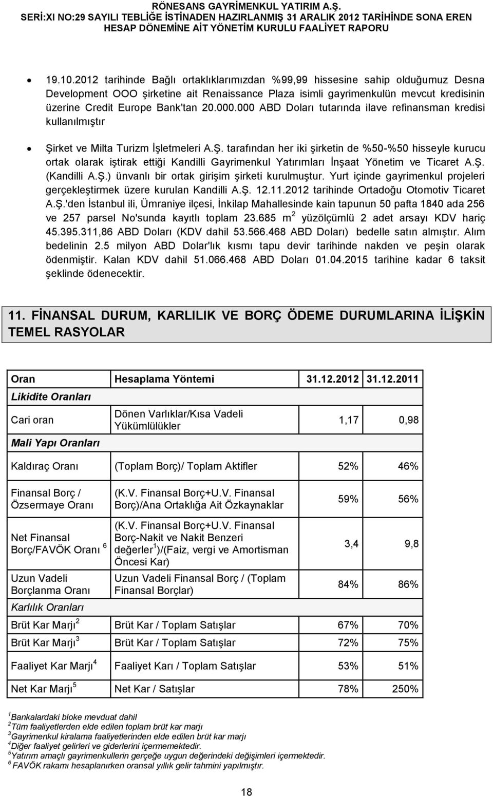 000.000 ABD Doları tutarında ilave refinansman kredisi kullanılmıştır Şi