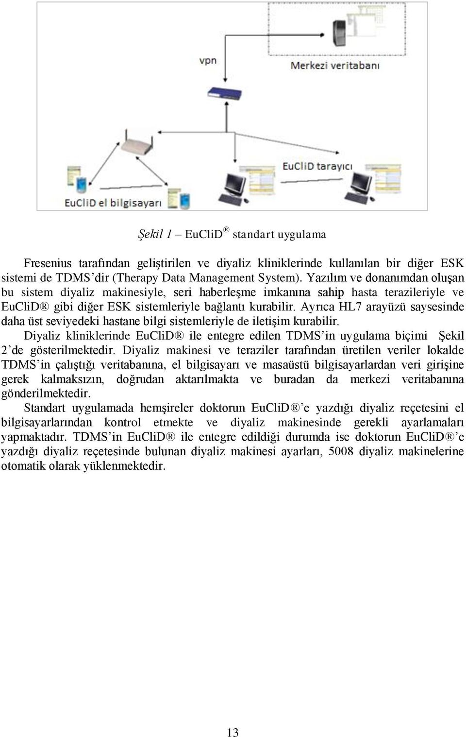 Ayrıca HL7 arayüzü saysesinde daha üst seviyedeki hastane bilgi sistemleriyle de iletişim kurabilir.