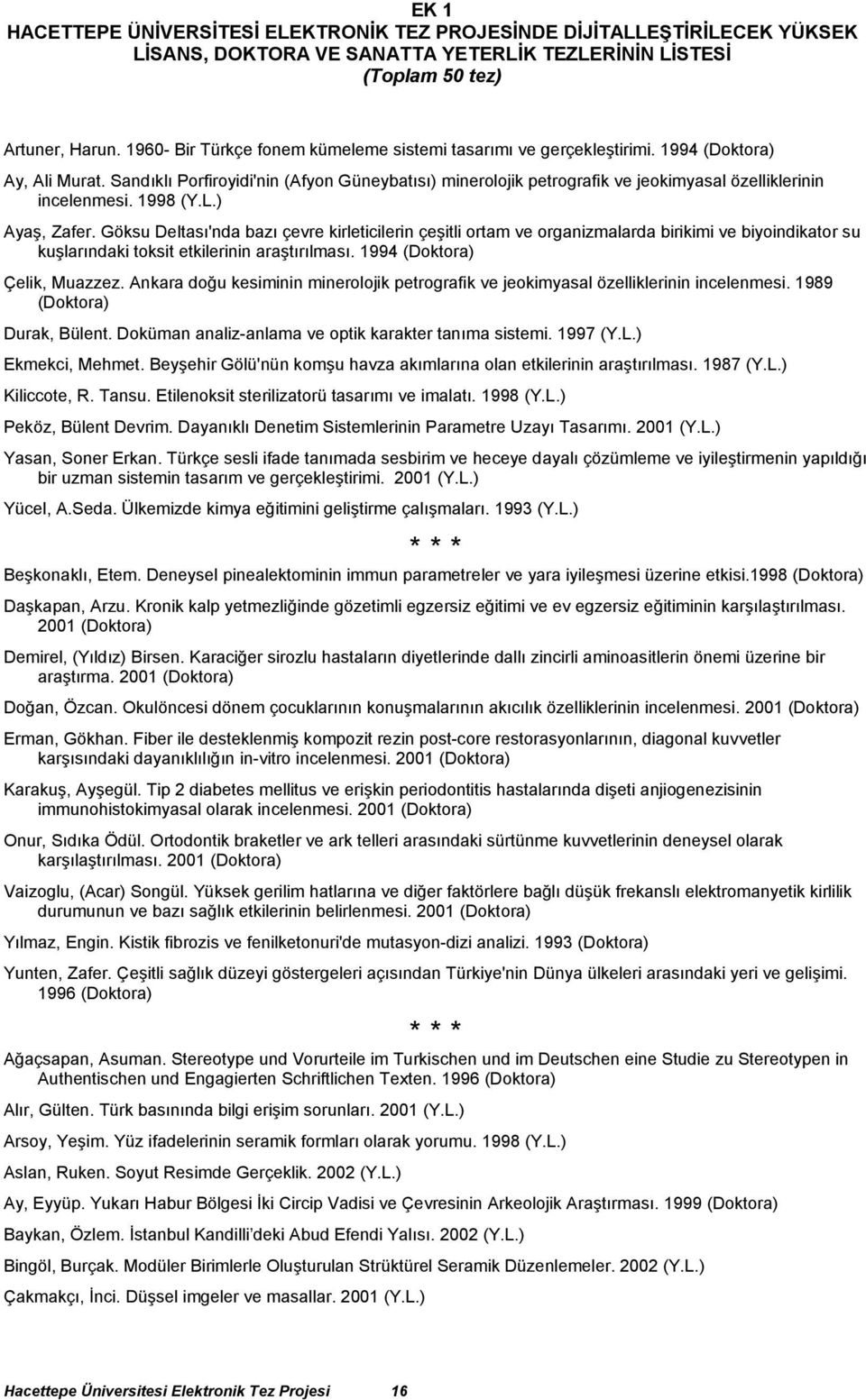 Sandıklı Porfiroyidi'nin (Afyon Güneybatısı) minerolojik petrografik ve jeokimyasal özelliklerinin incelenmesi. 1998 (Y.L.) Ayaş, Zafer.