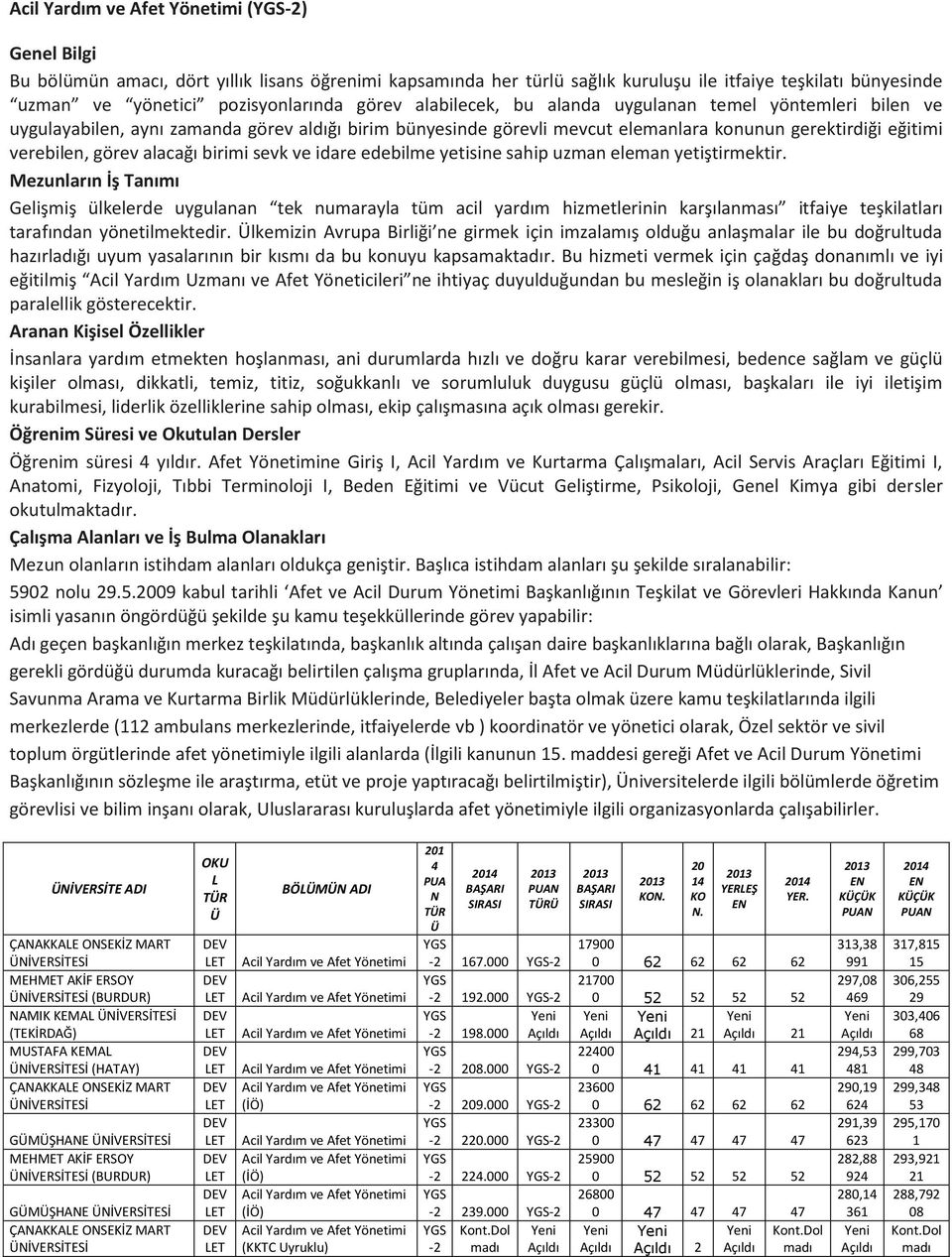 edebilme yetisine sahip uzman eleman yetiştirmektir. Gelişmiş ülkelerde uygulanan tek numarayla tüm acil yardım hizmetlerinin karşılanması itfaiye teşkilatları tarafından yönetilmektedir.